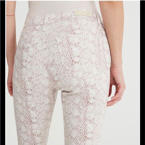 AG Adriano Goldschmied Prima Ankle Jeans Skinny Python Snake Print Size 28 $198 - Picture 3 of 15